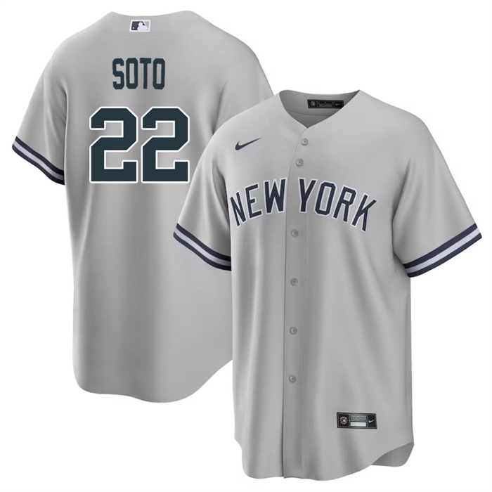 Youth New York Yankees #22 Juan Soto Grey Stitched Baseball Jersey